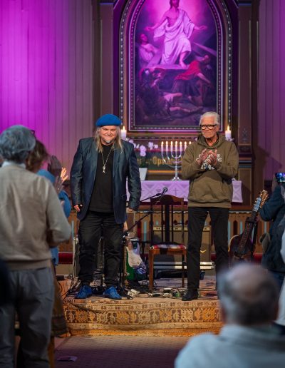 Reiersrud og Kleive i Evje kirke (foto: Birgit Fostervold)